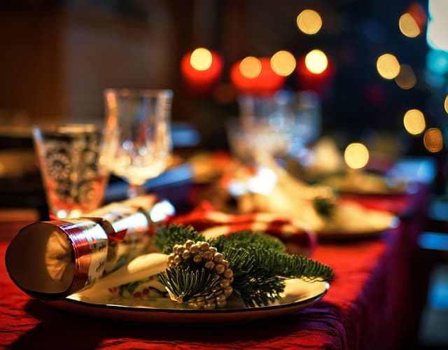 French Christmas Serving for Holiday Dinner